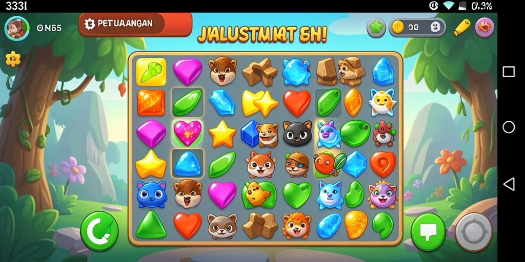 Tangkapan layar gameplay dari 333I yang menampilkan kombinasi manis.