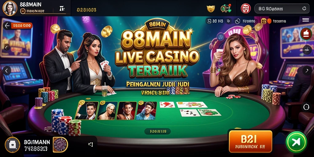 Gameplay Live Casino yang seru dan mendebarkan di 88MAIN.