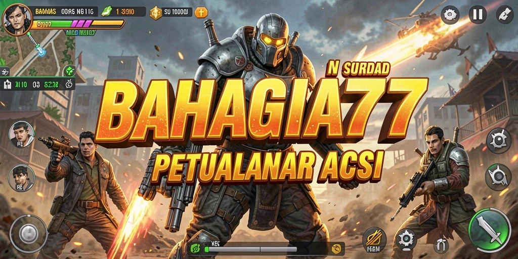 Tangkapan layar utama BAHAGIA777 menunjukkan pertarungan aksi yang mendebarkan.