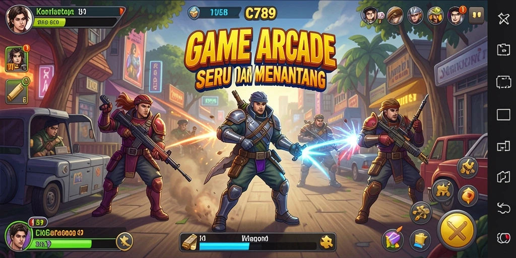 Tampilan gameplay C789 yang seru dan penuh tantangan.