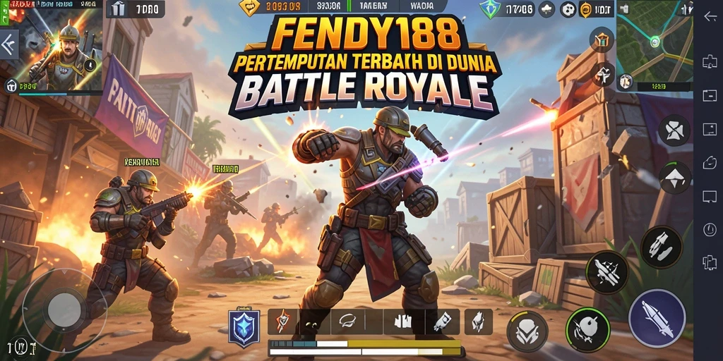 Screenshot FENDY188 menampilkan aksi seru pertempuran Battle Royale.