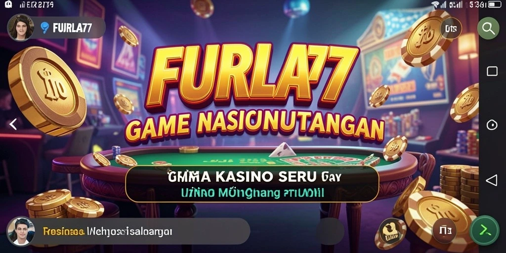 Screenshot permainan FURLA77 menampilkan suasana kasino yang nyata.