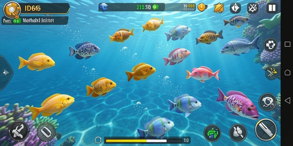 Tampilan gameplay ID66 yang mendebarkan saat menangkap ikan.