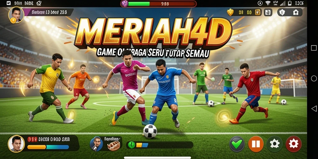 Tampilan gameplay seru dalam game olahraga MERIAH4D.