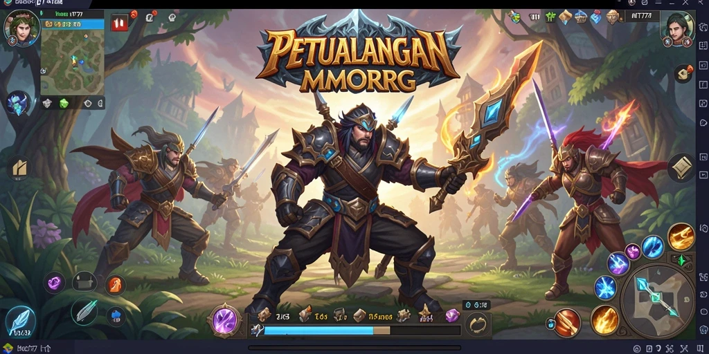 Screenshot gameplay MT777 menampilkan aksi seru dalam pertempuran MMORPG.
