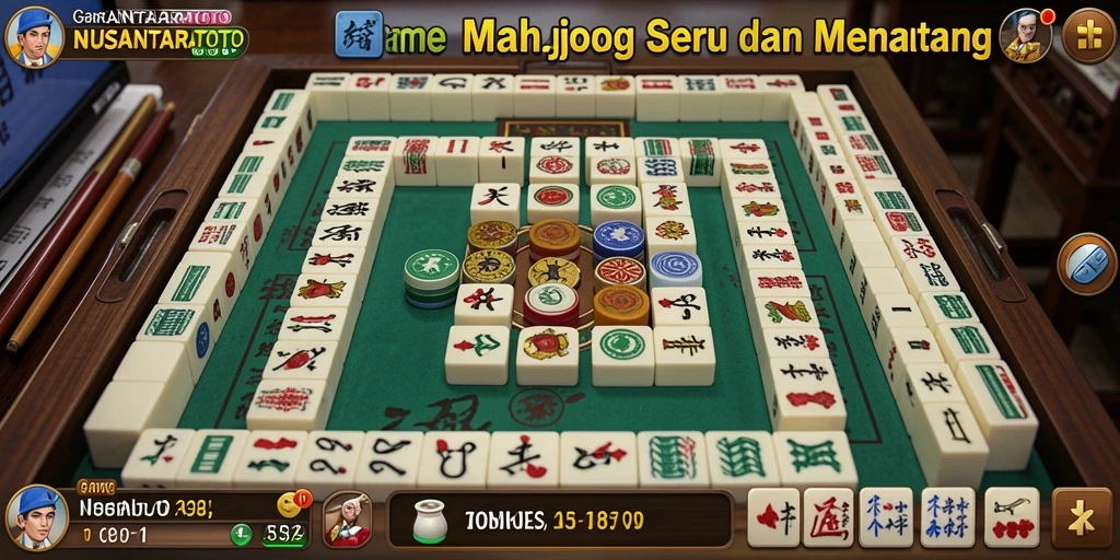 Tampilan gameplay Mahjong di NUSANTARATOTO yang mendebarkan.