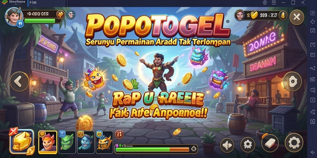 Tampilan gameplay seru dengan aksi Arcade yang mendebarkan.