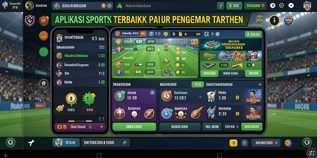 Tampilan aplikasi S13 dengan fitur taruhan olahraga yang menarik.