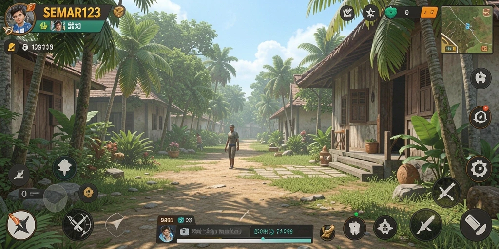 Tampilan utama gameplay SEMAR123 yang mengasyikkan dan santai.