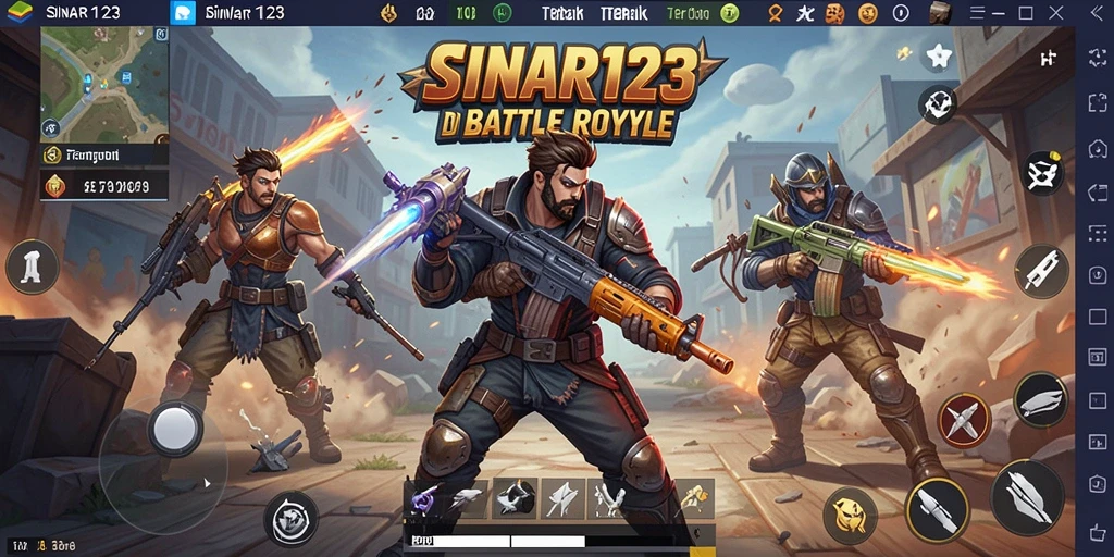 Tangkapan layar gameplay epik di SINAR123 Battle Royale.