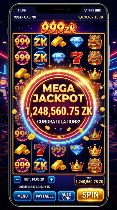 Tampilan antarmuka pengguna 999zk yang modern dan intuitif.